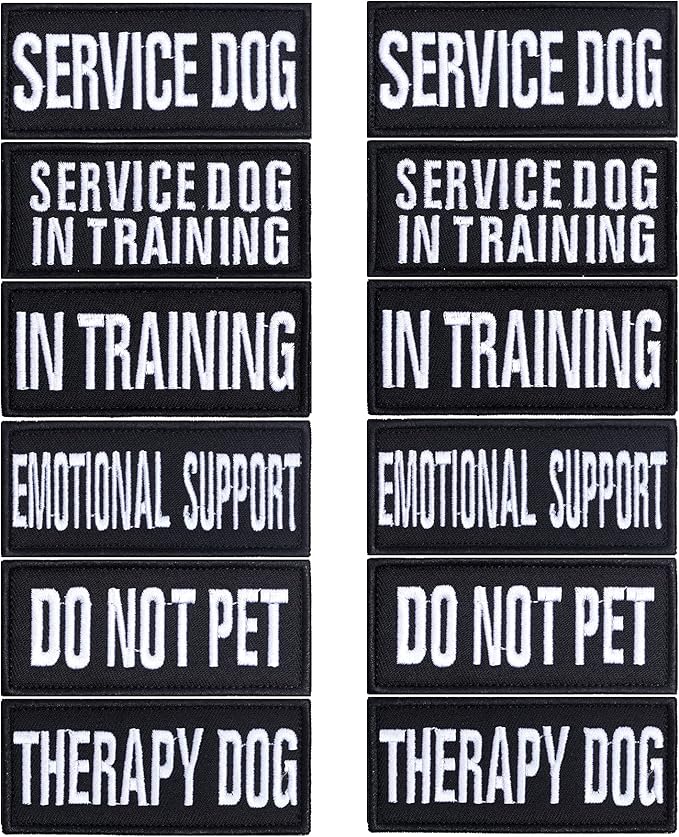 Pistha 12 Pieces Removable Tactical Dog Harness Service Dog Vest Patches Do Not Pet in Training and Emotional Support Dog ...