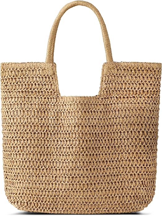 TOBEHIGHER Straw Beach Bags for Women - Summer Woven Tote Bag Shoulder Handbags, Large Beach Bag for Women for Holiday