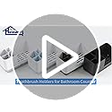 Homtalker Toothbrush Holders for Bathroom Counter - Detachable Bathroom Organizer and Storage Electric Toothbrush and Toot...