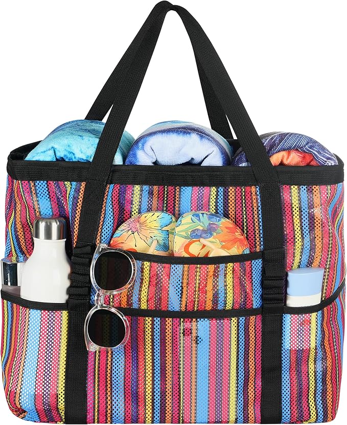 DOFOWORK Beach Bags for Women - Large Tote Bag with Wet Pocket, Waterproof Sandproof with Zipper