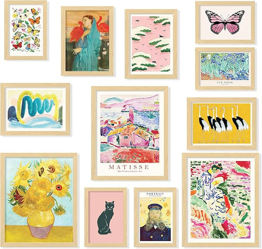 97 Decor Colorful Eclectic Home Decor Aesthetic - Eclectic Posters Famous Artist Paintings Colorful Wall Art Prints, Uniqu...