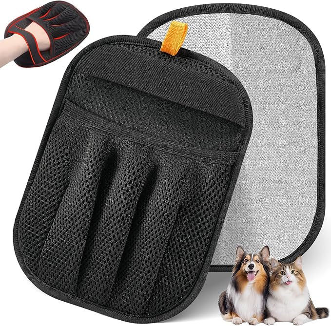 Salhap Pet Hair Removal Glove for Cats & Dogs, Upgraded Five-Finger Electrostatic Pet Hair Glove, Reusable Magic Brush Pet...