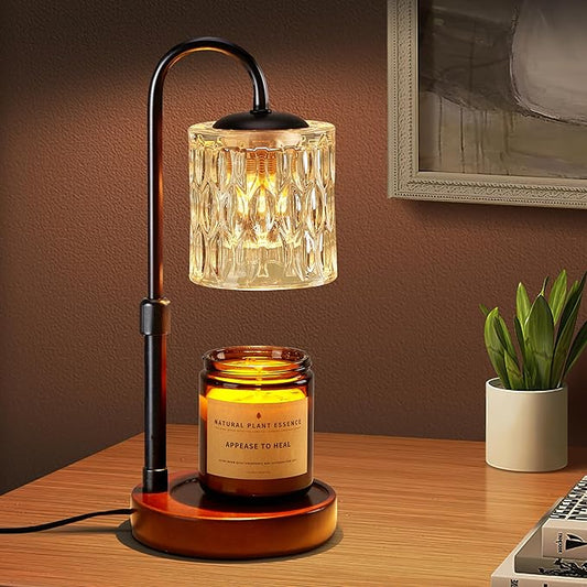 Briever Dimmable Candle Warmer Lamp with Timer, Height Adjustable Electric Candle Wax Warmer, Christmas Birthday Gifts for...