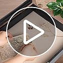 SZQINJI 11x14 Shadow Box Frame Memory Box Flower Shadow Box Display Case with Linen Back Glass Magnetic Door for Memorabil...