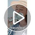 TriPole Mini Handheld Fan Battery Operated Small Personal Portable Fans Speed Adjustable USB Rechargeable Fans Cute Design...