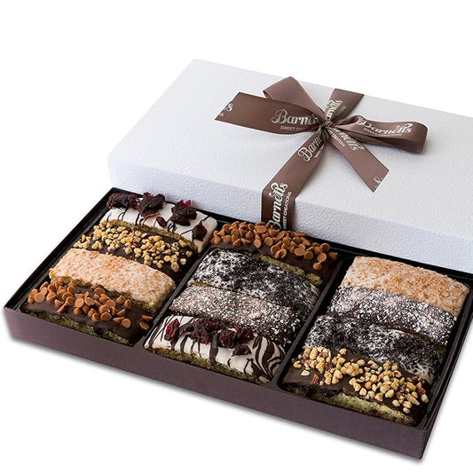 Barnetts Easter 12 Chocolate Biscotti Gift Box, Spring Treats Hamper Stuffer, Gourmet Cookie Gifts Basket for Him and Her,...