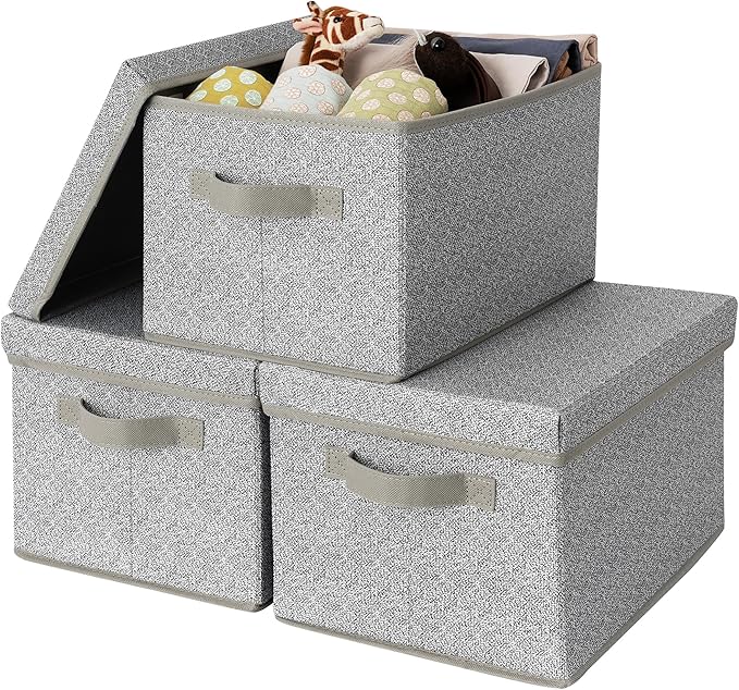 GRANNY SAYS Storage Bins with Lids, Keepsake Memory Box, Storage Basket with Lid, Closet Storage Organizer Bins, Decorativ...