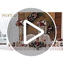 Nuptio Artificial Flower Centrepieces for Tables - 6 Pcs Burgundy & Dusty Rose & Creamy White Fake Flowers Roses Balls 9.5...