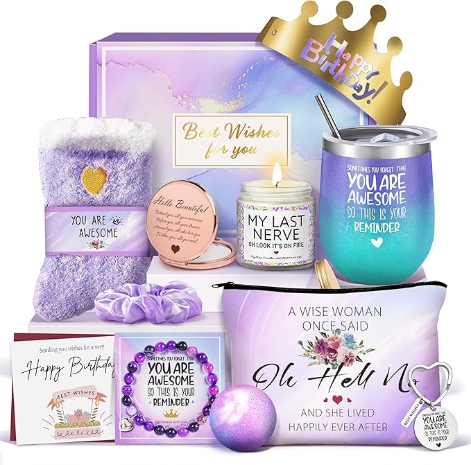 Gemwi Gifts for Women, Birthday Gifts for Women, Happy Birthday Gifts Basket, Gift Set for Best Friends Female Sister Mom ...