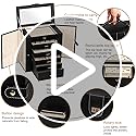 Kendal Extra Large Jewelry Box Jewelry Case PU Leather 6 Tier 5 Drawers Large Storage Capacity with Mirror Jewelry Storage...