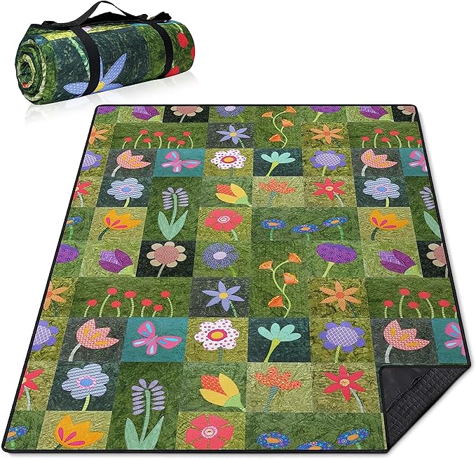 Supfitness Extra Large Picnic Blankets Waterproof Foldable (60 "x 80") Beach Blanket Waterproof Sandproof,3-Layer Thicking...