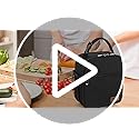 Femuar Lunch bag for Men Women Adults Small for Office Work Picnic - Reusable Portable Lunchbag, Black