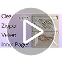 LingLingo Travel Jewelry Organizer Case,Jewelry Bags for Traveling, Jewelry Binder with 24 Pcs Clear Zipper Velvet Pouches...