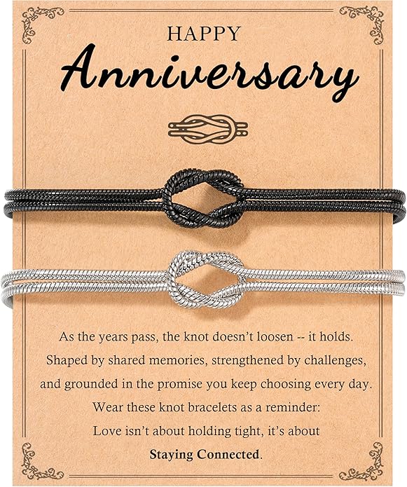Tarsus Matching Couples Bracelets Love Knot Relationship Jewelry Christmas Birthday Anniversary Valentines Couples Gifts f...