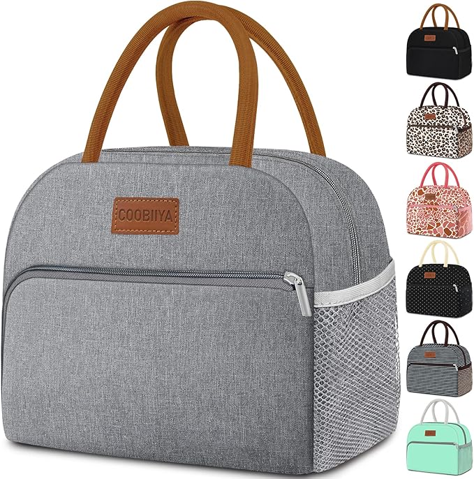 Coobiiya Lunch Bag Lunch Box for Women Men,Small Leak-proof Cute Lunch Tote Large Capacity Reusable Insulated Cooler Lunch...
