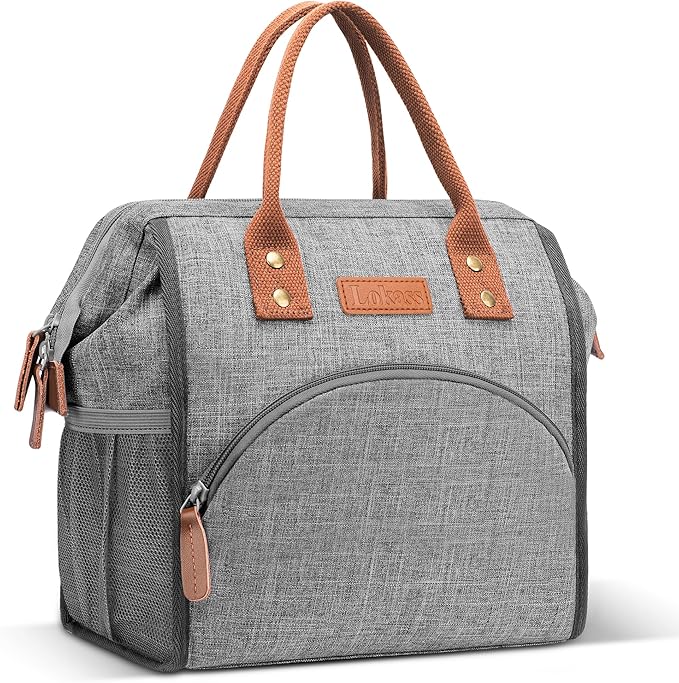 LOKASS Insulated Lunch Bag for Women & Men - Reusable 10 L Lunch Box for Women - Leakproof Tote Cooler Bag for Adults Wor...