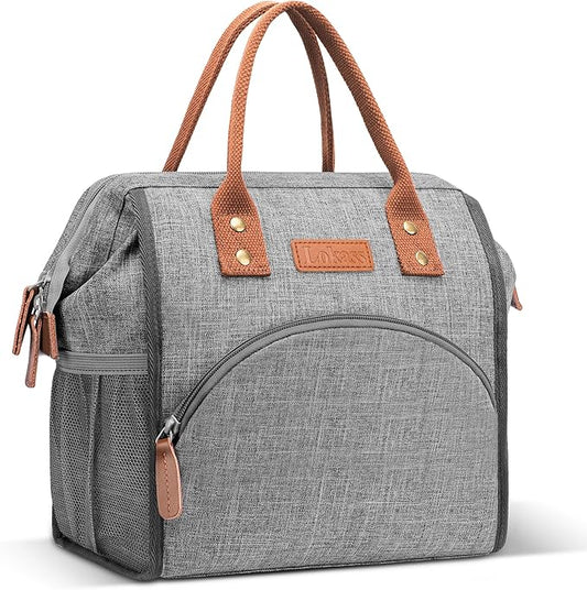 LOKASS Insulated Lunch Bag for Women & Men - Reusable 10 L Lunch Box for Women - Leakproof Tote Cooler Bag for Adults Wor...