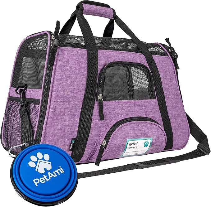 PetAmi Airline Approved Pet Carrier for Cat, Soft Sided Dog Carrier for Small Dog, Cat Travel Supply Accessories Indoor Ca...