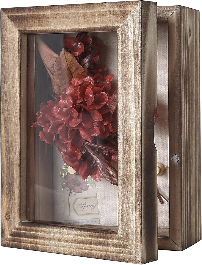 Freezing point Shadow Box Frame 5x7 Shadow Box Display Case Cabinet Picture Frame with Linen Back Memorabilia Awards Medal...