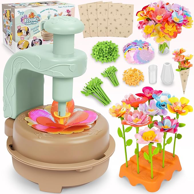 Fabric Flower Bouquets Toys, DIY Craft Kits Toys for Kids - Flowers Market Toy, Build Your Flower Bouquet, Arts & Crafts f...