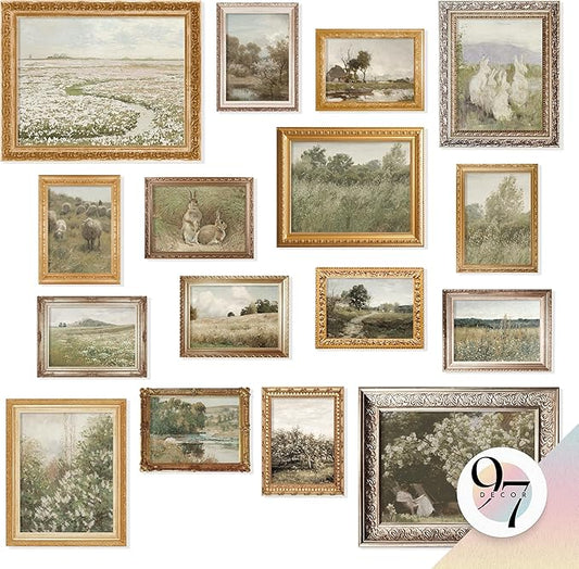97 Decor Large 11x14 French Country Wall Art Decor - Vintage Wall Art Prints, Farmhouse Wall Decor Vintage Botanical Prin...
