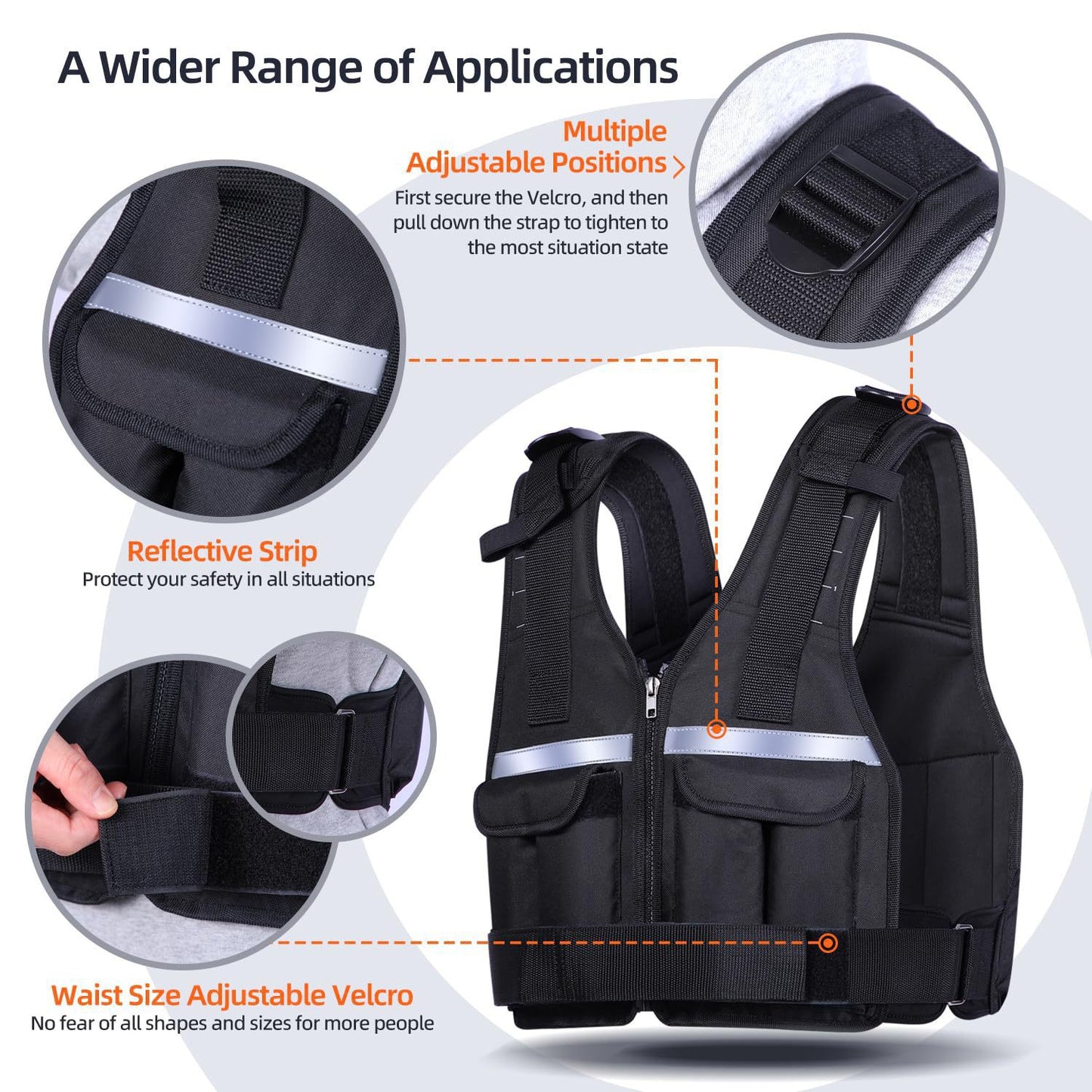 New Adjustable Weighted Vest For Men