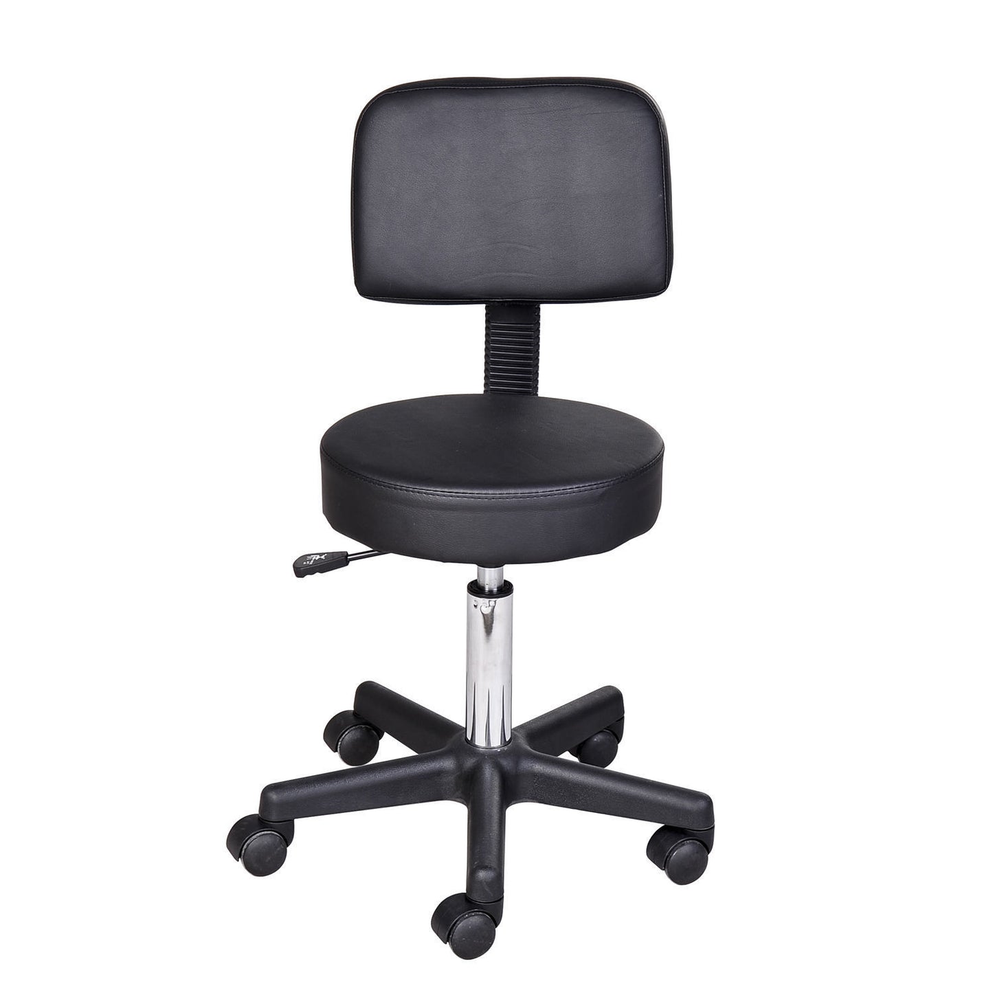 Rollhocker Höhenverstellbar Mit Rückenlehne Drehhocker 72-84 Cm Arbeitshocker 360° Drehbar Bürohocker Für Büro Salon Massage Spa Schwarz