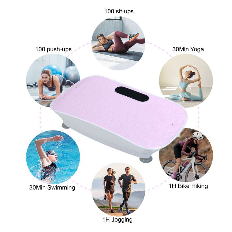 Silent Vibration Platform Crazy Fitness Massage 10 Frequency Weight Loss  Fat Burner Body Shaking Machine For Unisex Pi Nk