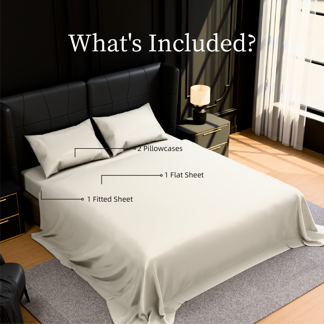 Bedding Queen Bed Sheets Set - 4 Piece Bedding - Brushed Microfiber - Shrinkage And Fade Resistant - Easy Care -Queen, White