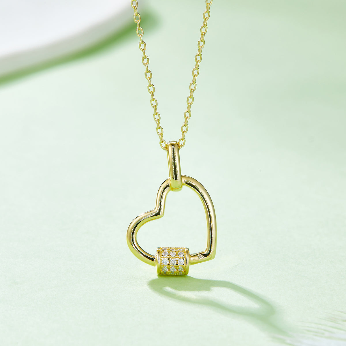 3.3g S925 Sterling Silver Heart Necklace 45cm  15 Stone Moissanite Pave Bar Pendant With GRA Certificate, Platinum Plated Romantic Jewelry Gift Box Set For Women