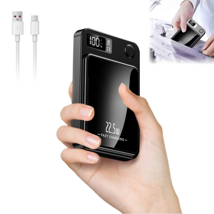 Mini Magnetic Fast Charging Power Bank LED Digital Display Wireless Charger
