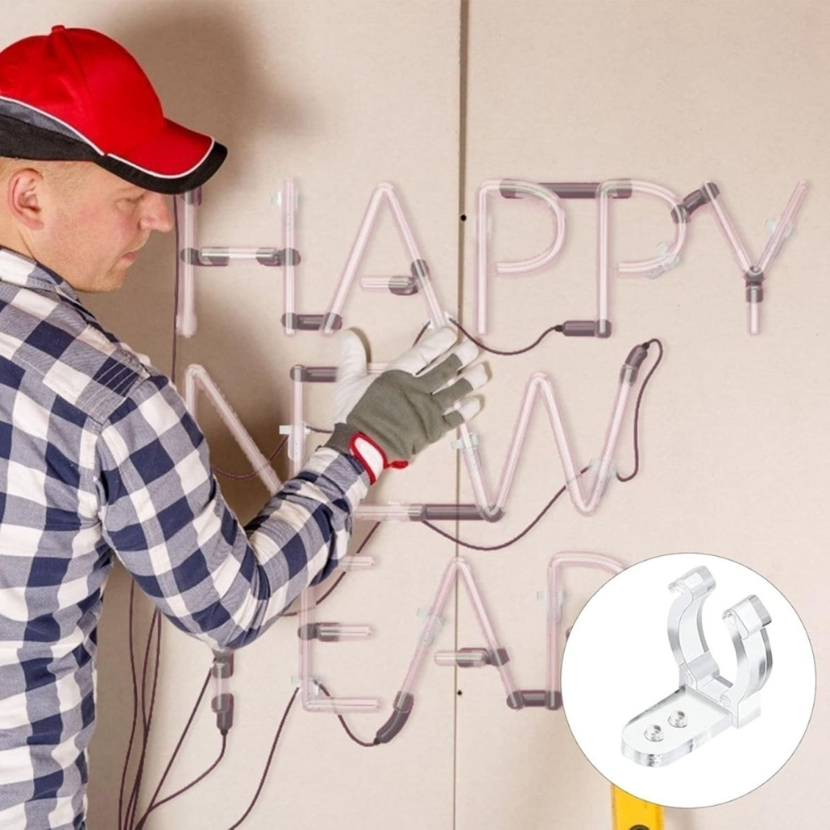 LED Strip Light Clip Set With 100 Clips, 200 Screws, And Installation Tool—a Handy Mounting Kit For LED Strip Lights And Hand Tools