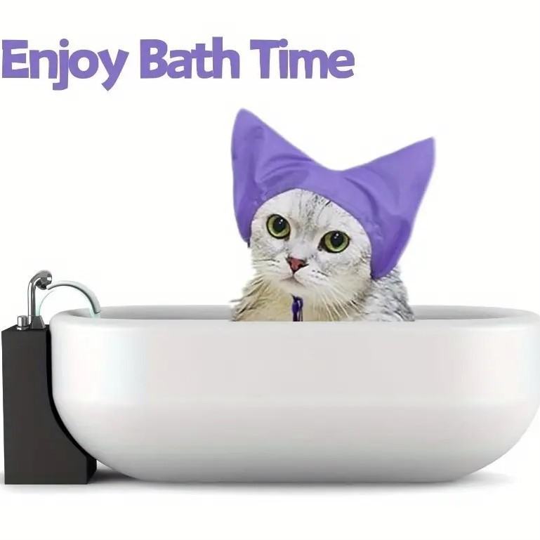 Cat And Dog Bathing Waterproof Ear-Protecting Shower Cap Pet Supplies