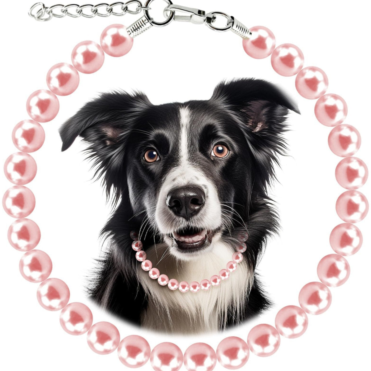 Pet Round Pearl Chain Dog Necklace