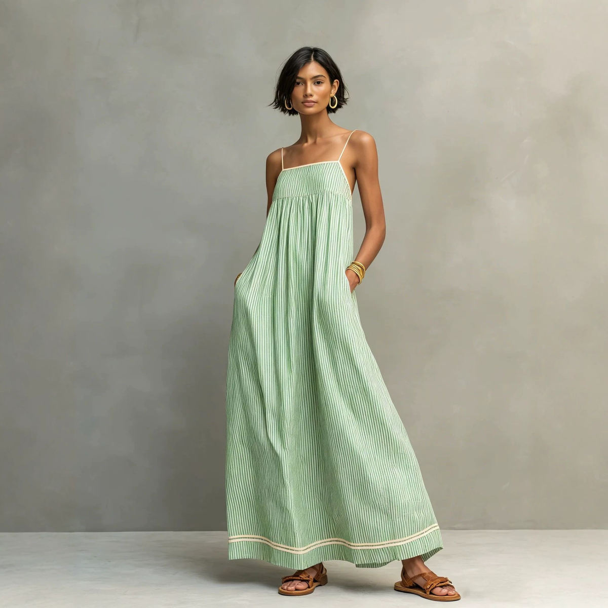 Seasonal Fashion Casual Strapless Sleeveless Long Dress