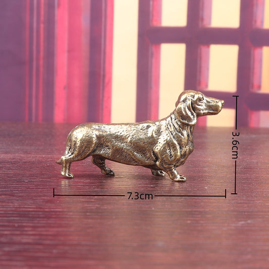 Brass Dachshund Figurine For Home And Office Desk