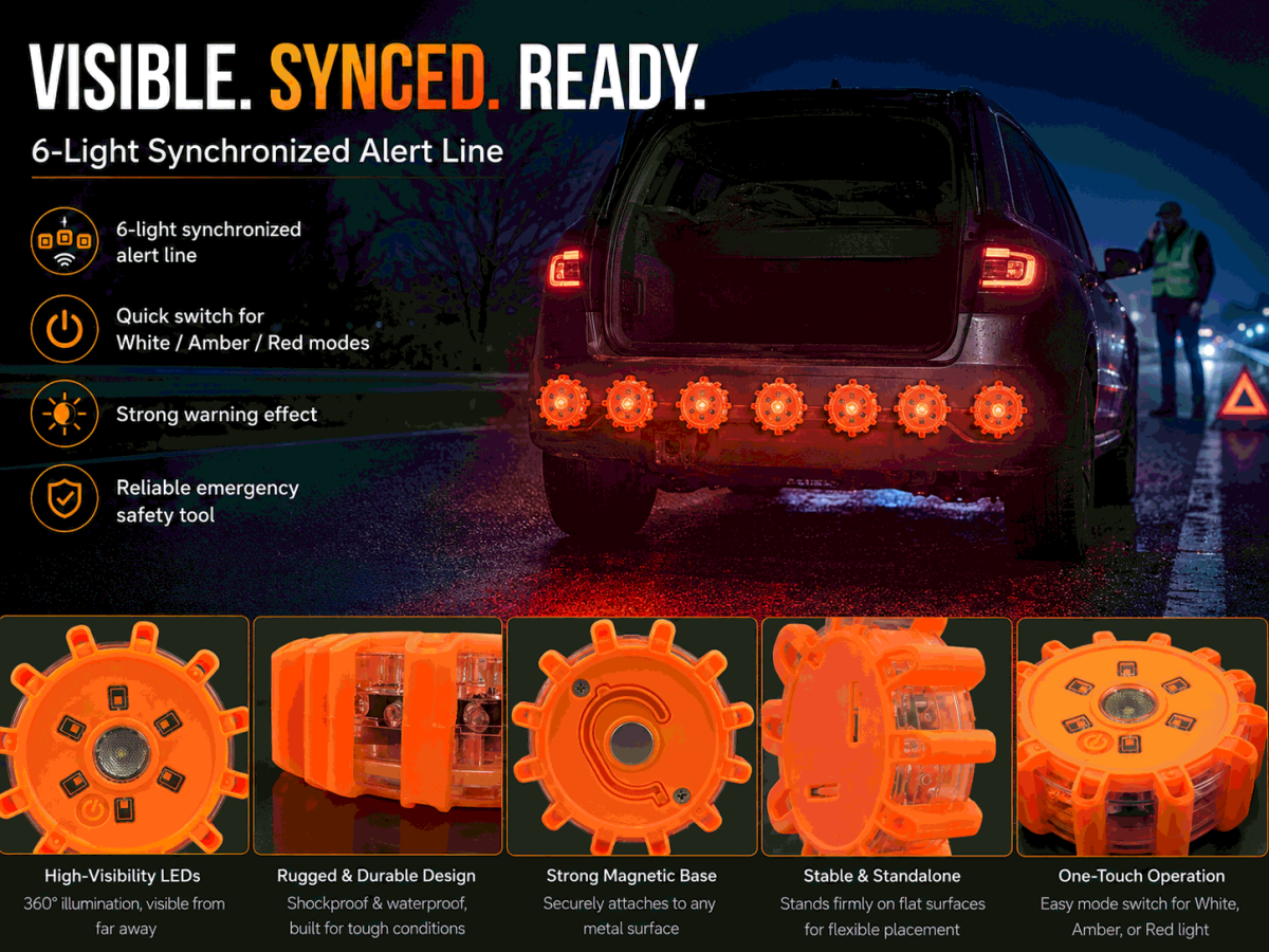 HB 362 LED Warning Light AAA Battery Powered Roadside Emergency Safety Lamp OEM Car Accessories