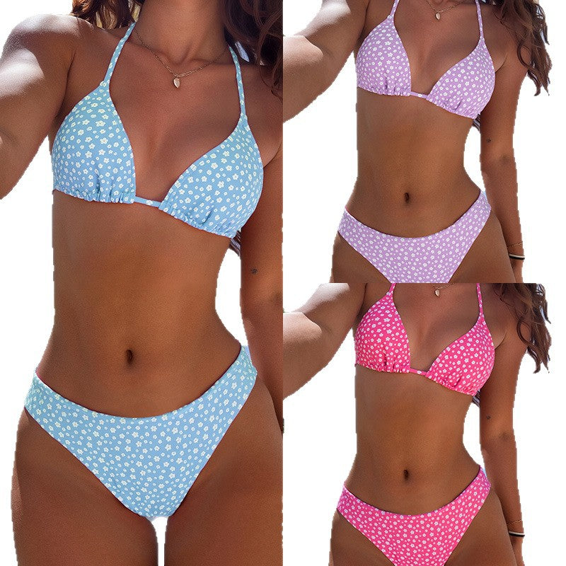 New Stylish And Sexy Lace-up Leopard-print Two-piece Bikini