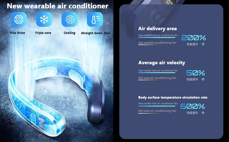 Halter Cooling Fan USB Charging Portable Leafless