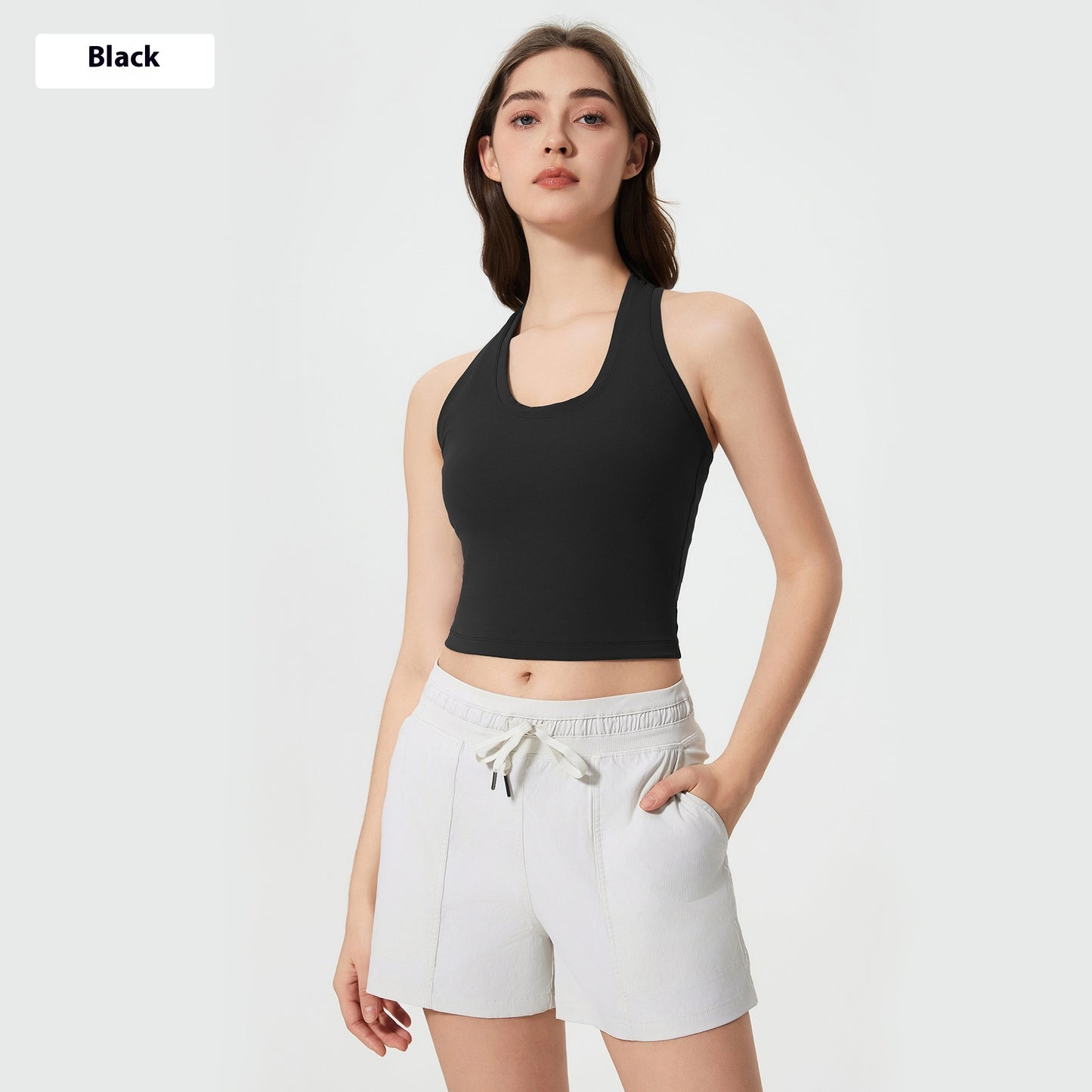 H-shaped Beauty Back Yoga Clothes Outer Wear Casual Short Fitness Sports Vest