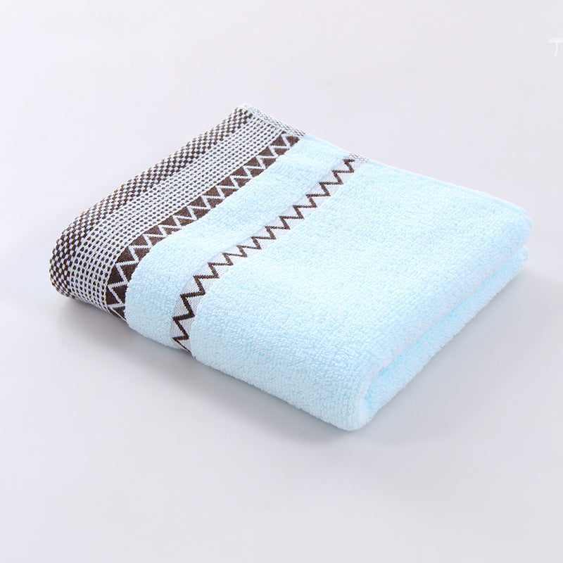 Home Daily Use Solid-Colored Satin-Trimmed Pure Cotton Towel