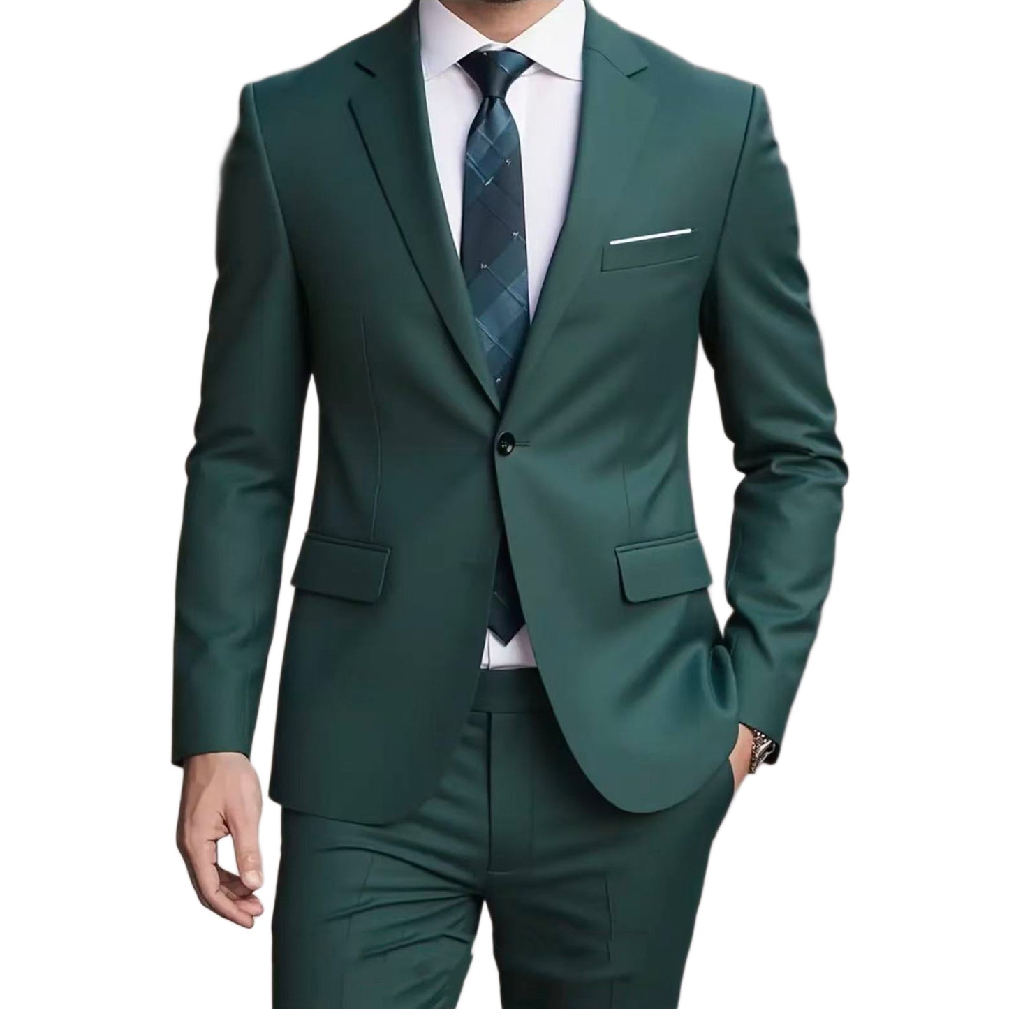 Mens Business-Casual Suit Slim-Fit Korean Style