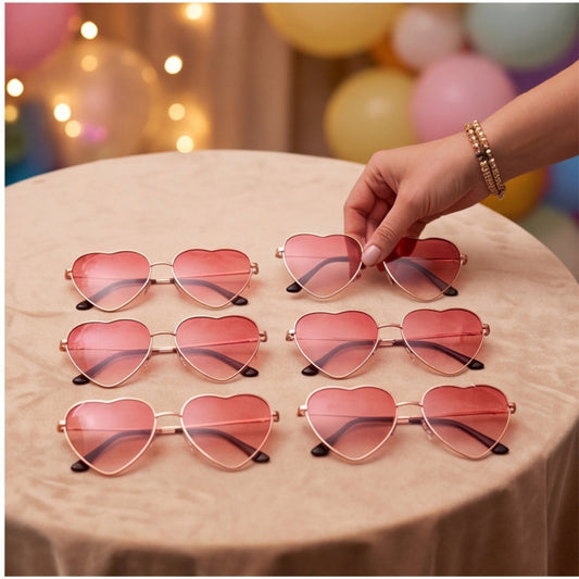 6-Piece Set Of Heart-Shaped Party Decorations, Festive Accessories For Weddings, Birthdays, And Celebrations—Party Supplies Set