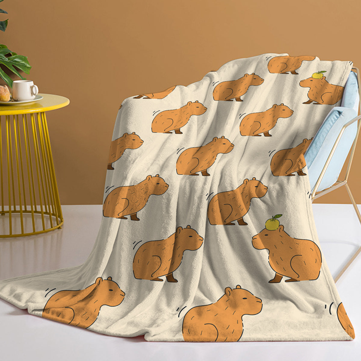 Capybara Blanket, Soft Flannel Throw For Kids Boys Girls, Cute Animal Plush Gift For Birthday, Cozy Kawaii Stuff Decor For Room Couch Sofa