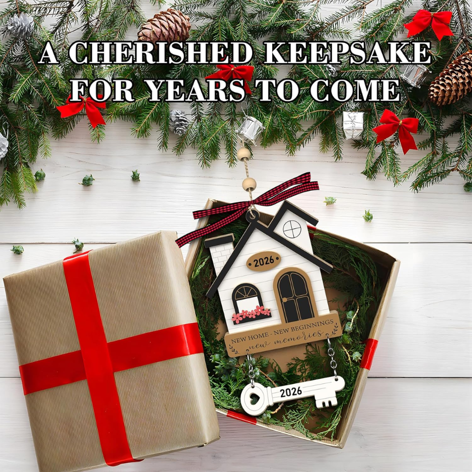 Housewarming Gifts New Home Wooden Ornament 2026 New Beginning Presents For Women Couple House Owners
