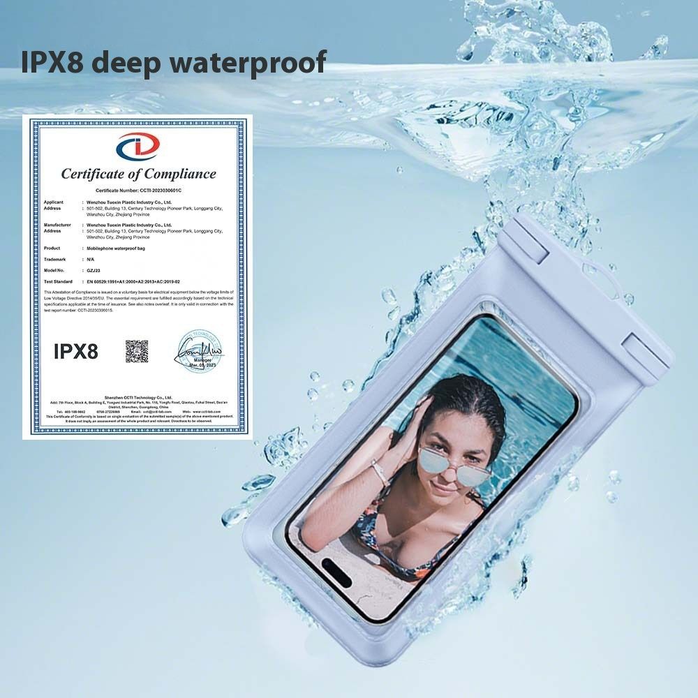 Environmentally Friendly Mobile Phone Transparent Swimming Cellphone Waterproof Bag