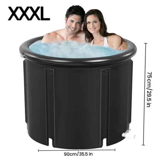 XXL Ice Bath Tub, 102 GL Cold Plunge Tub, Portable Plunge Pool, Multi-level Portable Bathtub For Outdoor Gym Treatments, Foldable Basin