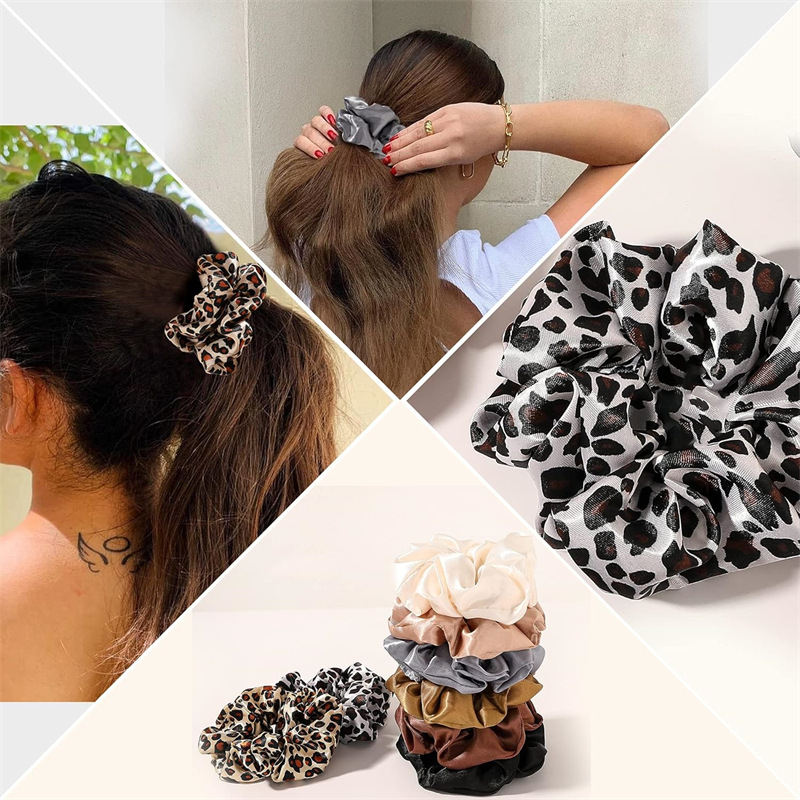Pure Satin Fabric Large Intestine Hair Ring Women's Simple Rubber Band Hair Accessories