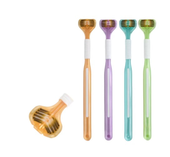 Three-sided Soft-bristle Toothbrush High-end For Interdental Cleaning Gum Care And Tongue Coating Removal
