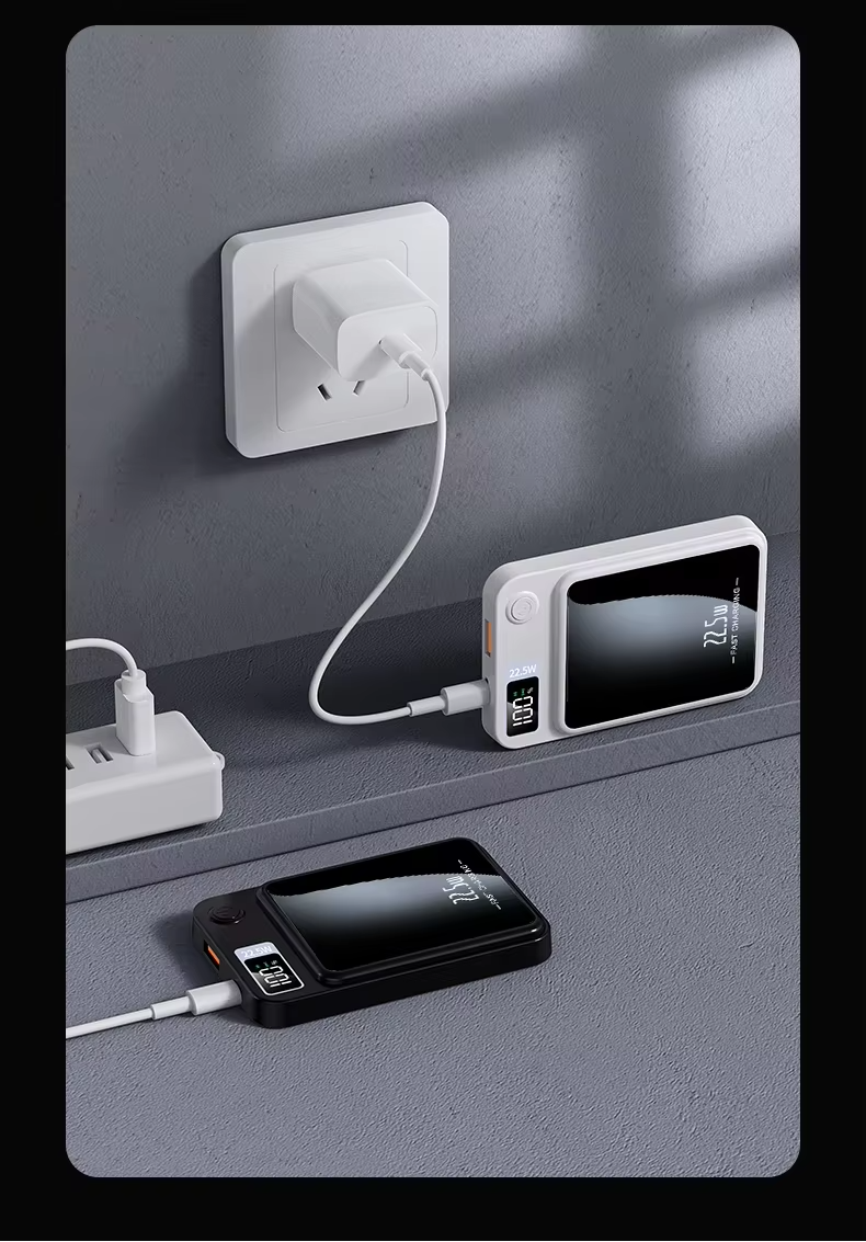 Magnetic Wireless Power Bank, Super Fast Charging, Portable External Battery Power Bank For IPhone, Samsung,